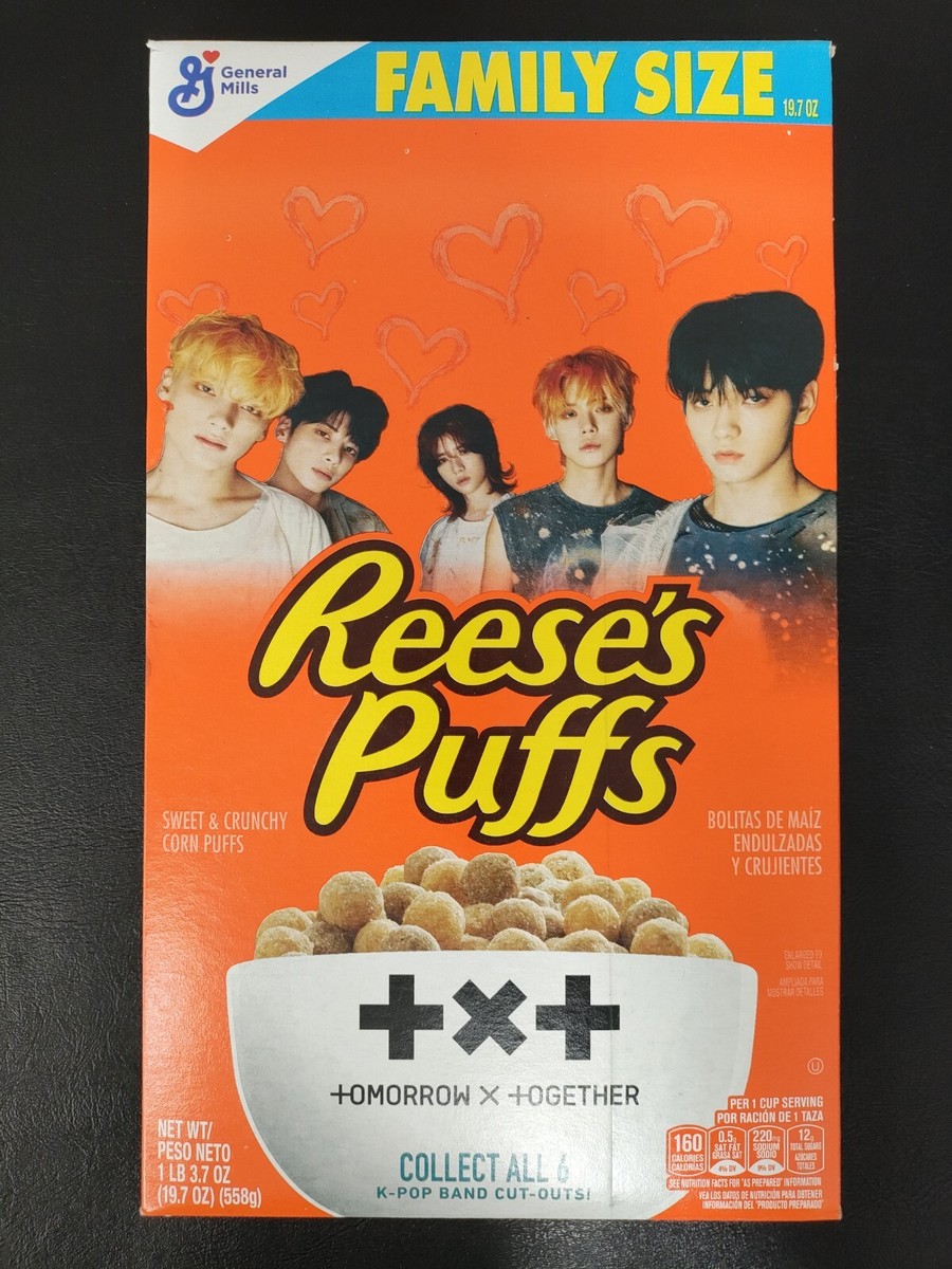 TXT TOMORROW X TOGETHER Reese's Puffs K-POP Cereal Box GM General