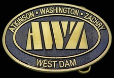 Atkinson Washington Zachry West Dam AWZ Vintage Belt Buckle