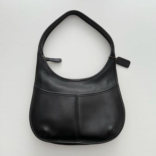 Borsa a tracolla OLD COACH 9033 vintage pelle nera made in USA usata rara