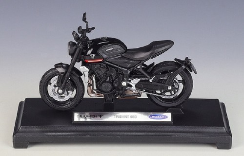 Welly 1:18 2021 Triumph Trident 660 Diecast Motorcycle Bike Model - Picture 2 of 4
