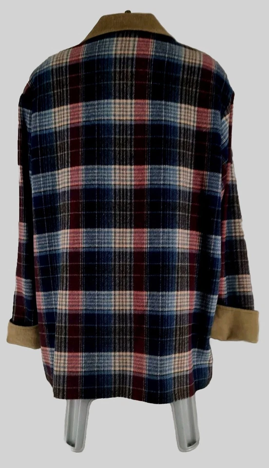 Blazer Kim Rogers Sport azul, borgonha, marrom mistura de lã com botões. Tamanho XL - Imagem 3 de 4