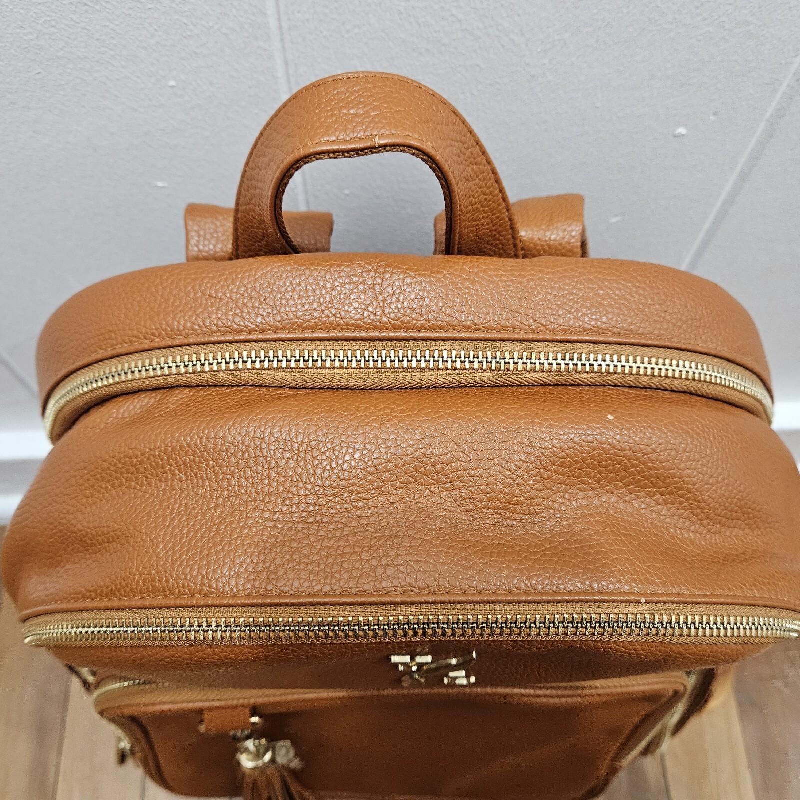 Young Living Vegan Leather Backpack Brownholds appro… Gem