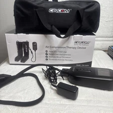 CINCOM Leg Massager for Circulation and Pain Relief, Air Compression Boots Black