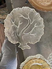 Vintage 1950s Hazel Atlas Tree of Life Snack Plates - Set of 2