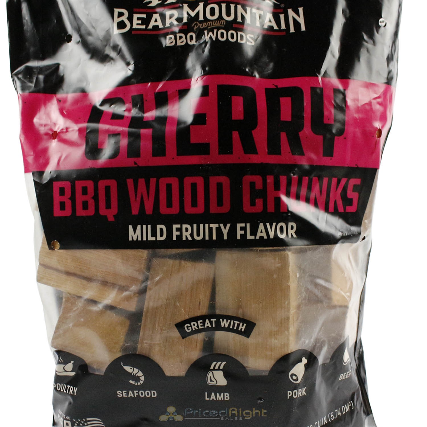 Bear Mountain BBQ Cherry All Natural Hardwood Chunks Mild Fruity Smoky Flavor
