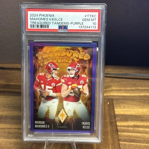 2024 Panini Phoenix - Treasured Tandems Patrick Mahomes II, Travis Kelce PSA 10