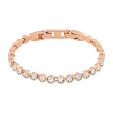 Image of Genuine Swarovski Tennis Bracelet Rose Gold Plated Crystal 1791305 Boxed