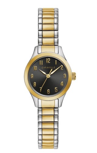 Caravelle by Bulova Women's Two-Tone Watch 45L185 Stretch Expansion Band SALE !!