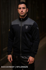 PUMA Ferrari Vintage Rare Sports Track Jacket Sweater Black Gray Cotton