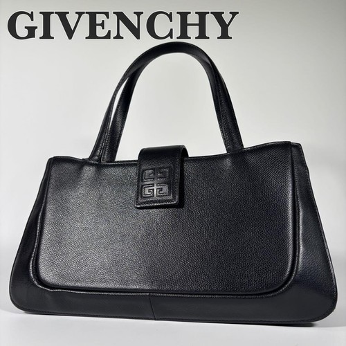 GIVENCHY Handbag 4G Logo Leather Black Authentic From Japan
