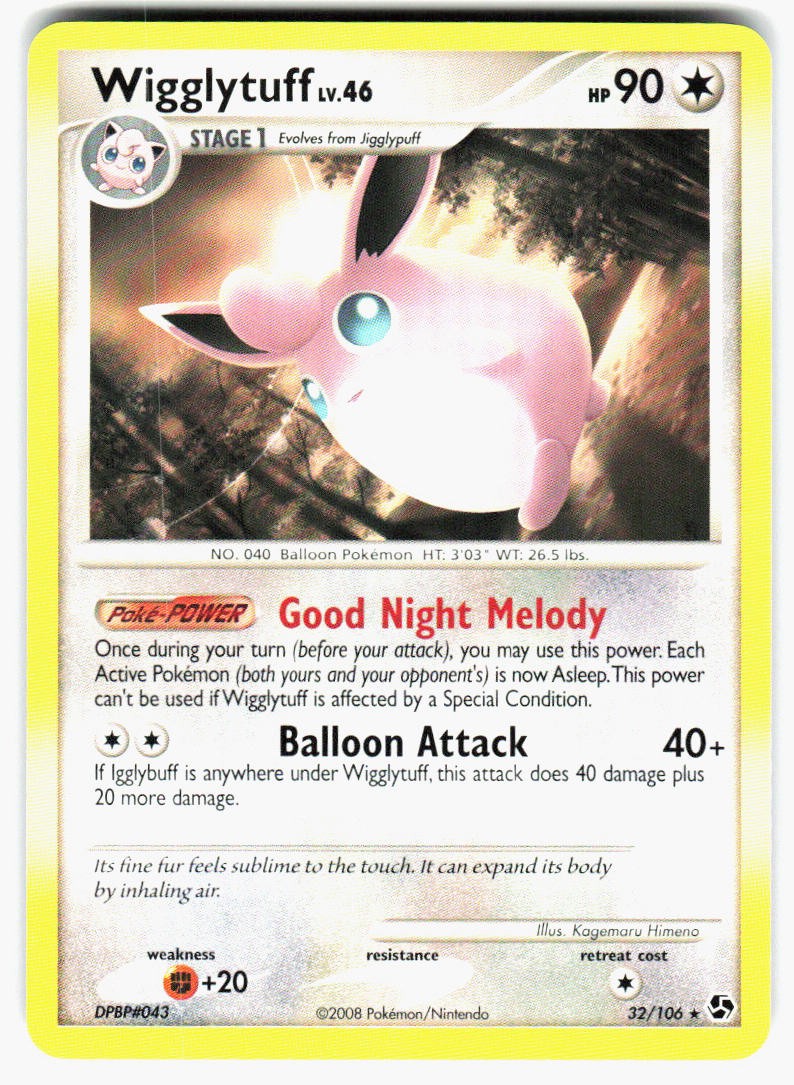 Wigglytuff 32/106 Rare Great Encounters Pokemon Near Mint