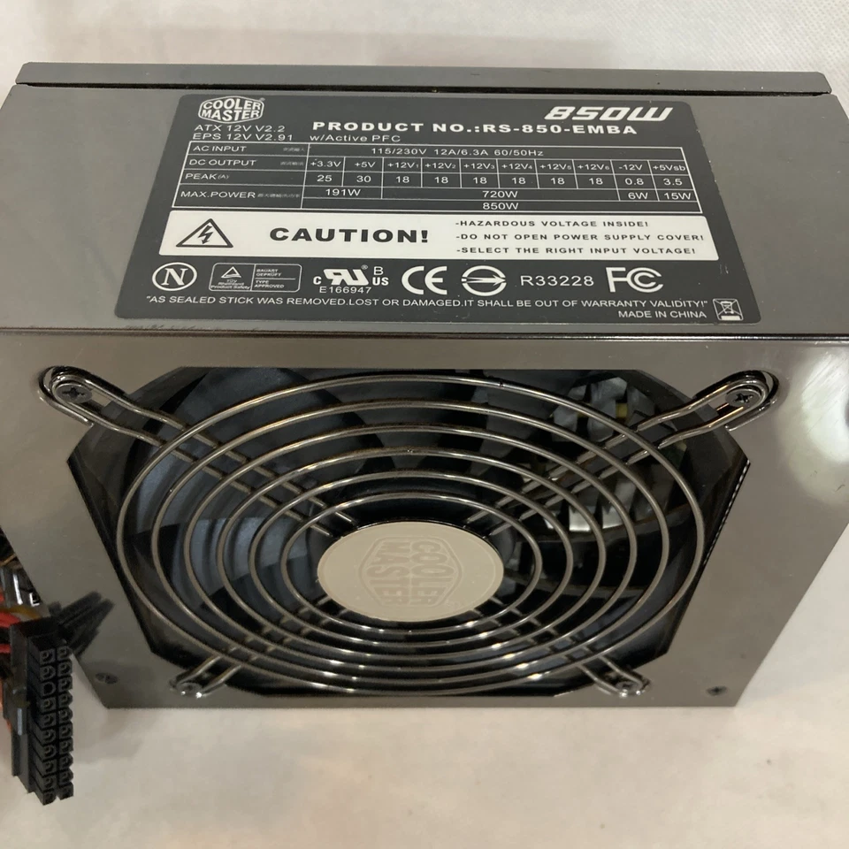 Cooler Master RS-850-EMBA 850w 80 Plus Power Supply Tested Works - Image 3 of 4