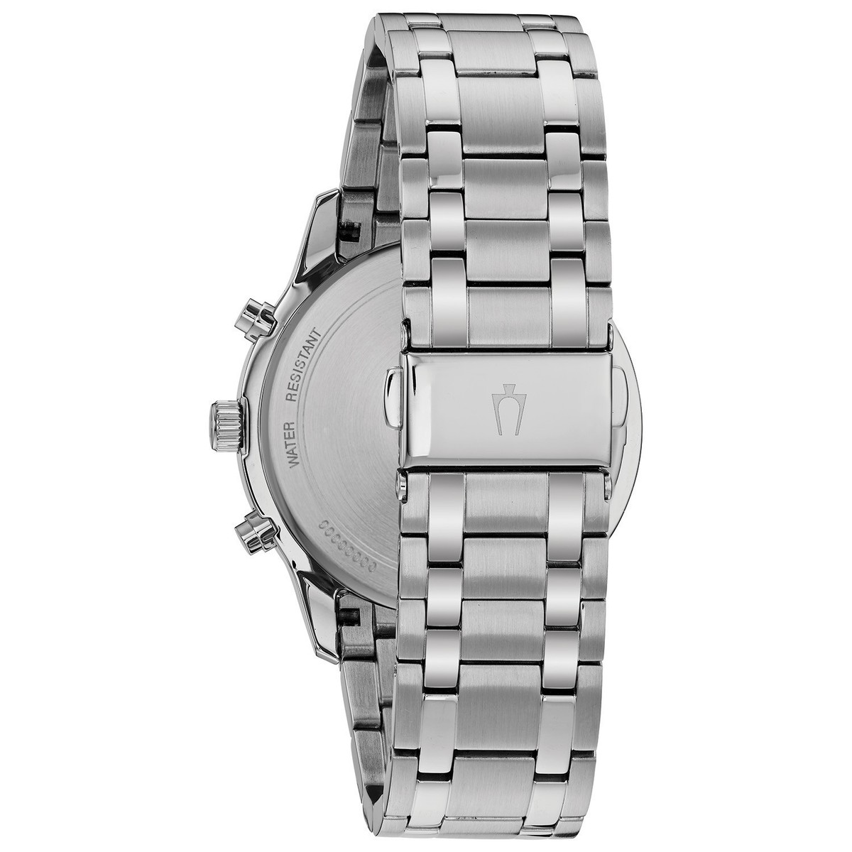 Bulova Men's Chronograph Date Silver Stainless Steel Quartz Watch