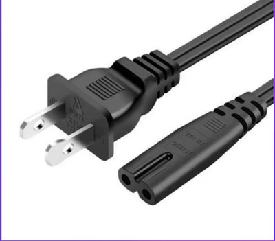 AC Power Cord 2 Prong Cable for PS 5 4 3 2 Slim XBOX PC Laptop PSV Monitor TV