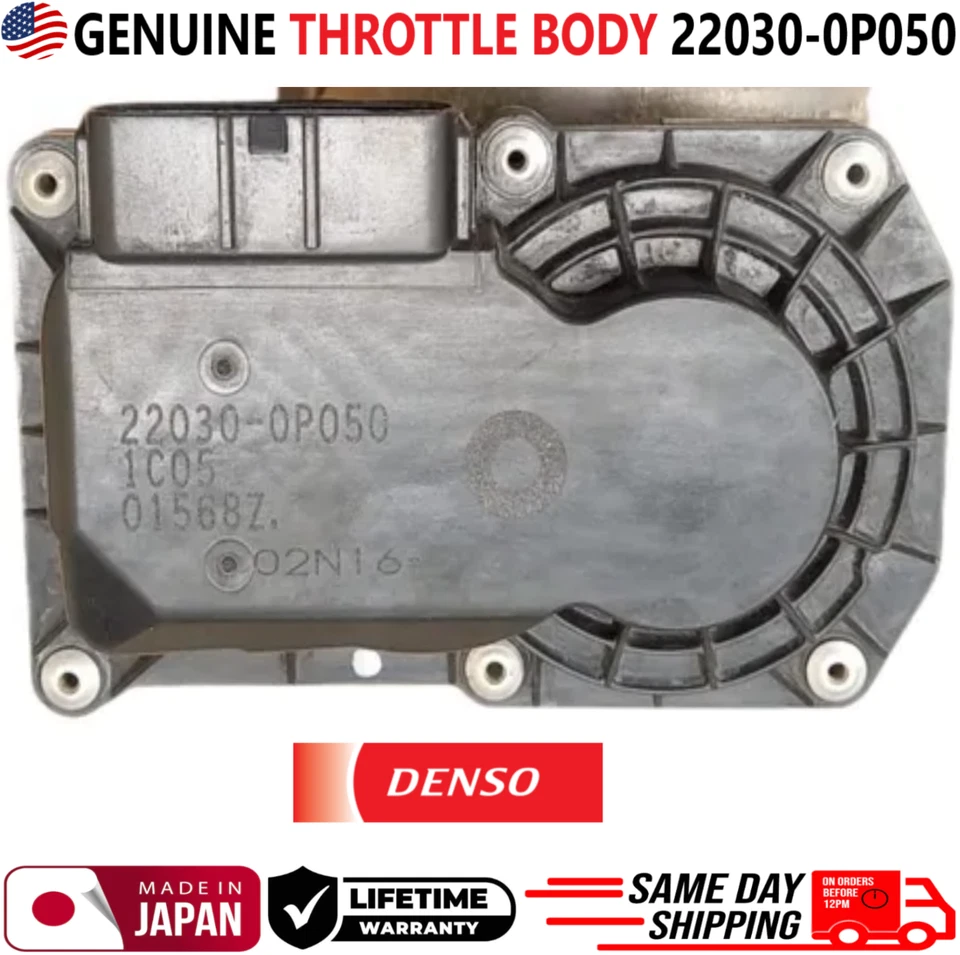 Оригинальный корпус дроссельной заслонки DENSO для Toyota Lexus 3,5 л V6 2005-2018 годов выпуска, 22030-0P050 - Изображение 3 из 4