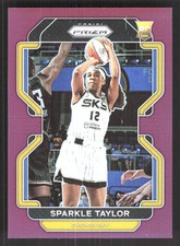 2022 Panini Prizm WNBA #43 Sparkle Taylor Purple #/99 Rookie