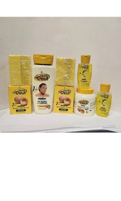 Jaune d' Oeuf  7day extra fort clarifying body milk 6 Pic set