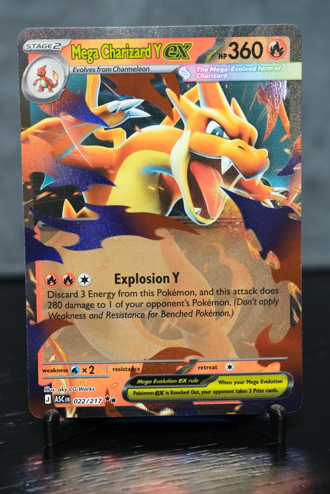 Mega Charizard Y ex Holo Double Rare ME: Ascended Heroes 022/217 NM