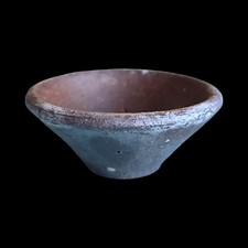 Vtg Atq Small Fired Clay Pot Tea Cup Sake Ear...