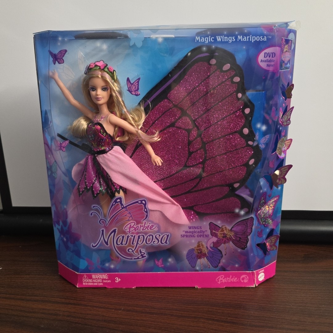 Purple Barbie Mariposa Sirena Fairy Doll Barbie Hada Alas MÃ¡gicas