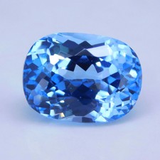 Sea of Blue 13.70 Ct Natural Certified Aquamarine Cushion Cut Statement Gem