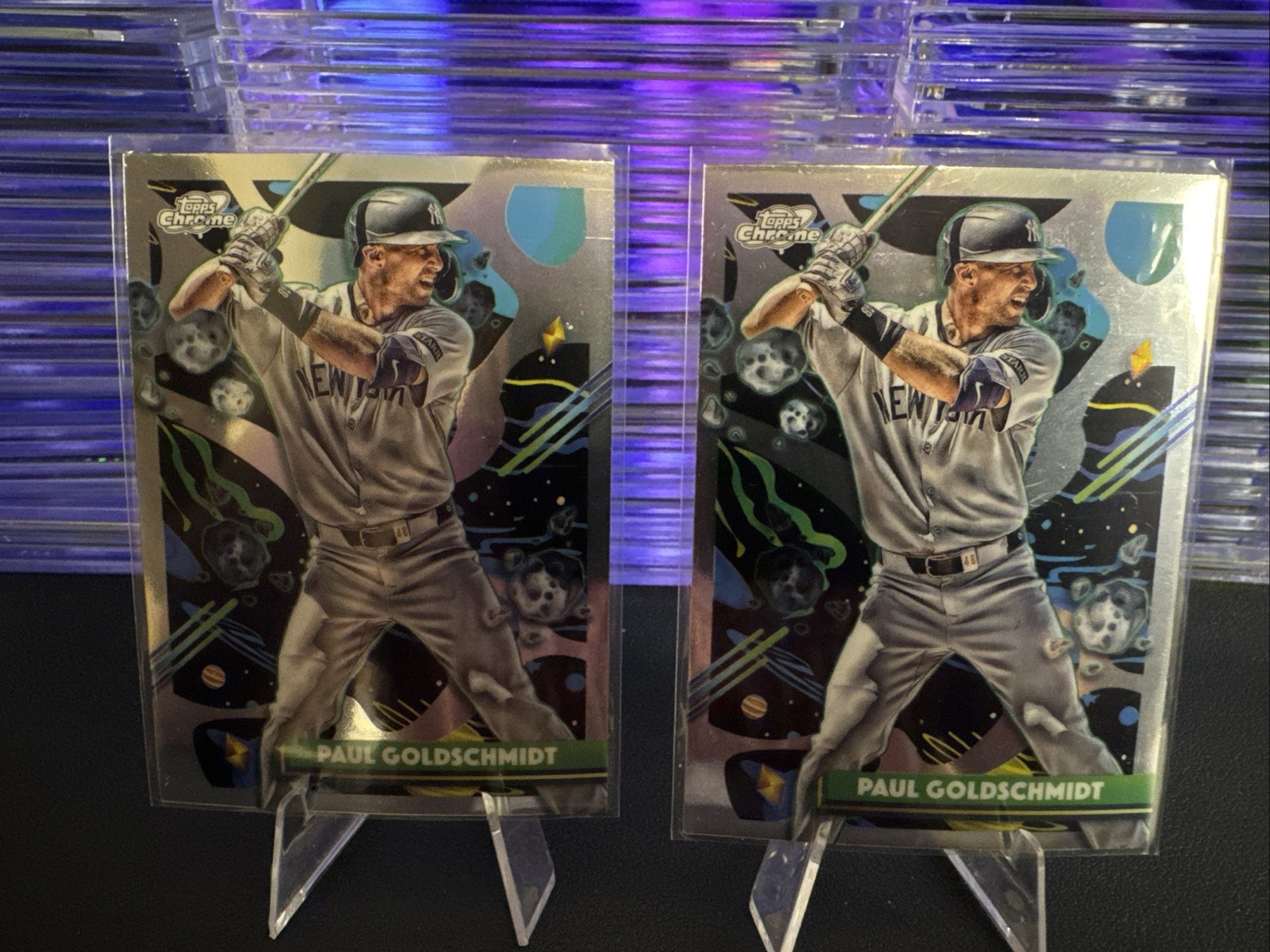 2025 Topps Cosmic Chrome - Paul Goldschmidt #159 2 Card Lot New York Yankees
