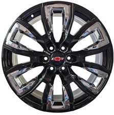 22 Black Chrome Rims Set 4 Fit Chevy Suburban Tahoe Silverado Lt Rst 4 Set
