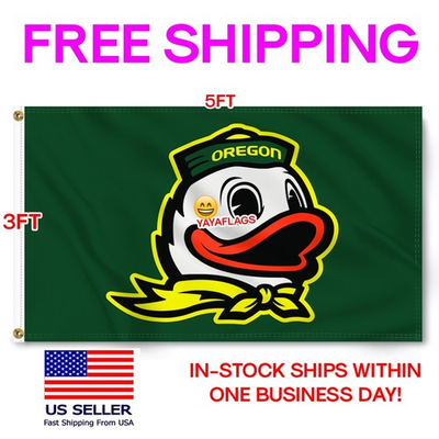 #ad Oregon Ducks College Fans 3x5 ft Flag Man Cave Wall Decor Banner FREE Shipping $13.95
