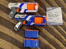 2 Nerf n-strike elite Strongarm Blaster Pistol Revolver Guns w/ 32 Darts, Manual