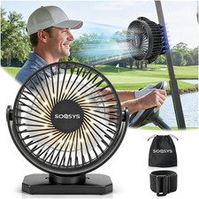 12000Mah Golf Cart Fan Rechargeable Magnetic Base, Battery Operated Fan