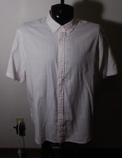 BANANA REPUBLIC White "Slim Fit" Short Sleeve Shirt Men's Size XXL