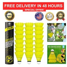 EAGLES Nylon Badminton Shuttlecocks 12 Pack Durable Training Birdies