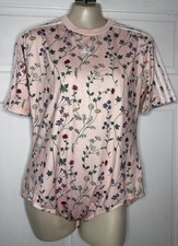 Adidas Women's Pink Floral Print Bodysuit Size XL New Ain t No Sunshine