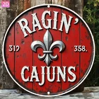 Tin Metal Signs Home Décor Ragin' Cajuns Vintage Louisiana Culture Aluminum Retr