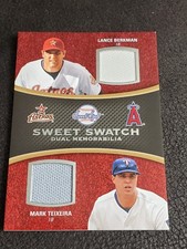 2008 Sweet Spot Swatch Dual Memorabilia Mark Teixeira Lance Berkman #DS-BT