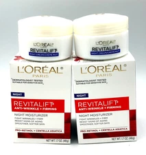 Lot/2 L'Oreal Paris Revitalift Anti Wrinkle And Firming Night Cream ~