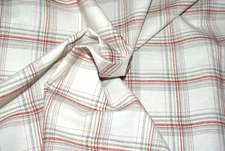 ORANGE & BEIGE Textured 100% Cotton Fabric, Mid Weight, Per Metre