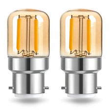 2Pcs B22 Bayonet LED Light Bulbs 1W Small Bayonet Bulb Cap BC Clear LED Low