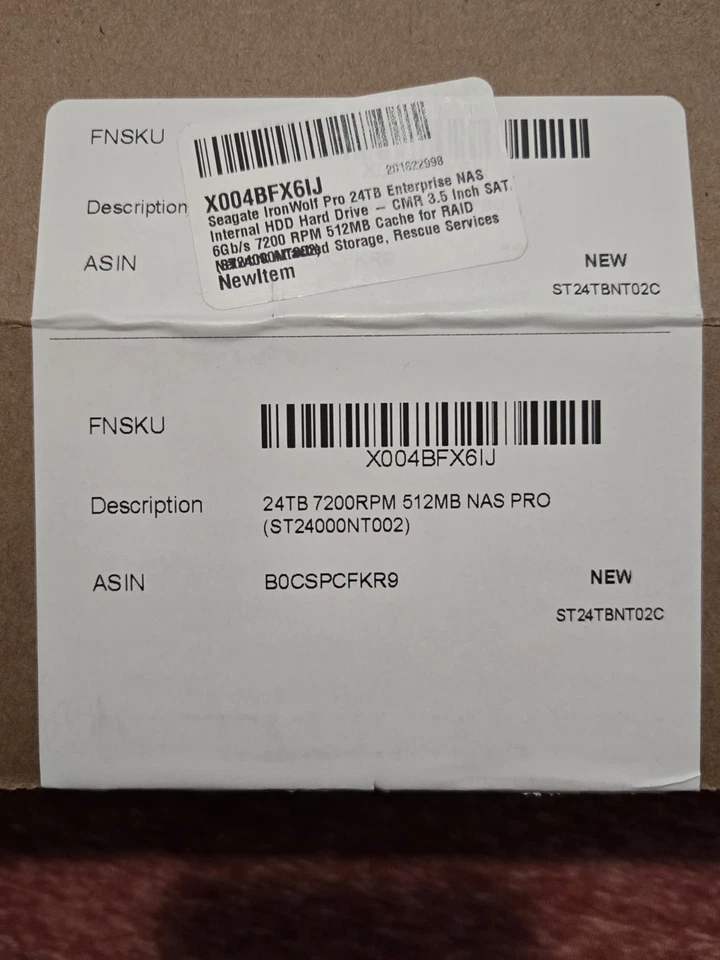 Seagate IronWolf Pro 24TB 7200 RPM SATA 6Gb/s 512MB 3.5" HDD ST24000NT002 New - Image 3 of 3
