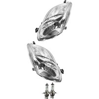 Halogen Scheinwerfer Frontscheinwerfer Set H4 FüR Toyota Yaris Inkl. Lampen
