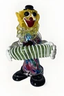 Vintage Murano Venetian Glass Clown Accordion Hand Blown Art Figurine Italy 6”