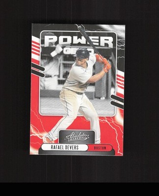 2021 Panini Absolute #PO-9 Rafael Devers Baseball Card Boston Red Sox