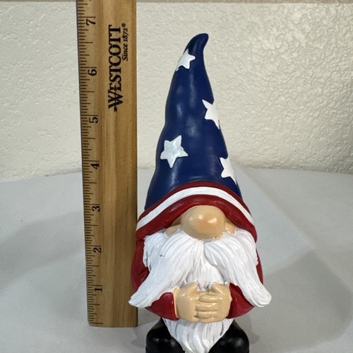Gnomo Bandera Americana con Rojo Blanco y Azul, Estrellas Decoración de Mesa 4 de Julio - Imagen 9 de 11