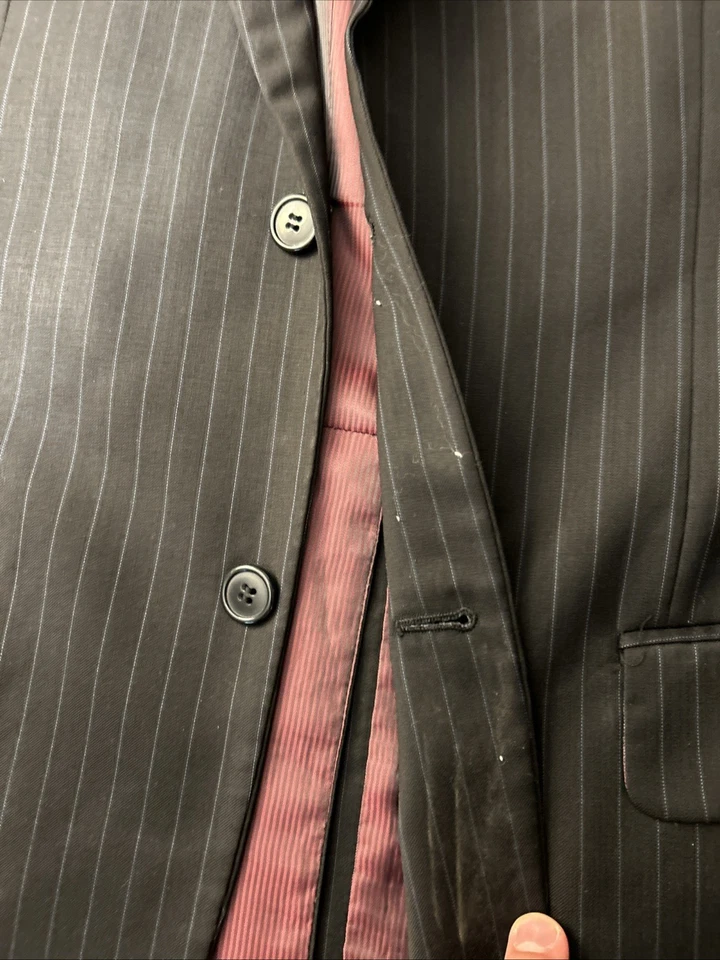 VTG PENDLETON SUIT Pinstripe 44R 2pc 36 R Pant Suit 100% Wool Lined - Image 3 of 4