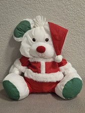 Vintage Fisher-Price Christmas Puffalump White Bear Mouse Plush 8127 Target Exc