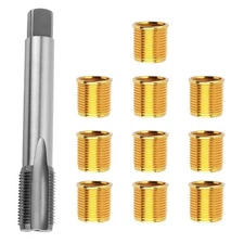 Spark Plug Thread Repair Kit,1PC M16×1.25 Spark Plug Repair Kit Tap & 10PCS M...