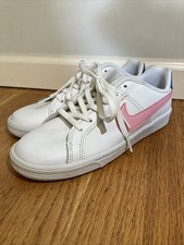 Nike Court Royale Sneaker Shoes White Pink Laser Blue Size 4.5 Girls Size 6