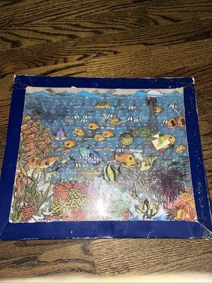 RARE VTG 1992 Crystal Lines PUZZLE See Through 3D Hidden nature.
