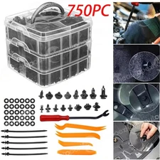 750 Pcs Car Retainer Clips Auto Fasteners Push Trim Clips Pin Rivet Bumper Kit