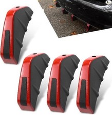 4 PCS Lower Bumper Lip Diffuser, Waterproof Rear Splitter Lip Wing, Color: Red